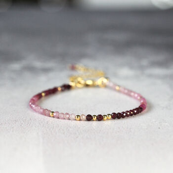 Skinny Ruby Bracelet In Gold Or Silver, 7 of 12