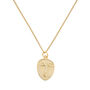 Dainty 18 K Gold Face Minimalist Necklace, thumbnail 4 of 4