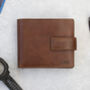 Personalised Men's Leather Wallet Flip Up Rfid Safe, thumbnail 1 of 12