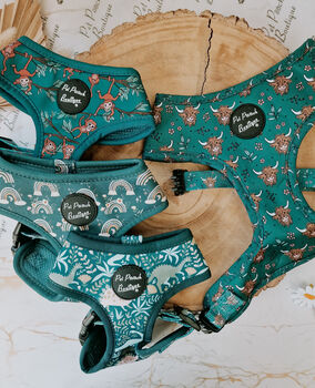 Happy Highland Cow Dog Harness, 10 of 12