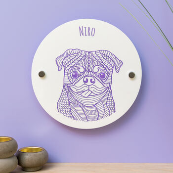 Personalised Pug Wall Plaque, 2 of 4