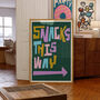 Snacks This Way Art Print, thumbnail 2 of 5