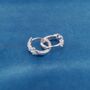Silver Floral Half Hoop Earrings, thumbnail 5 of 8