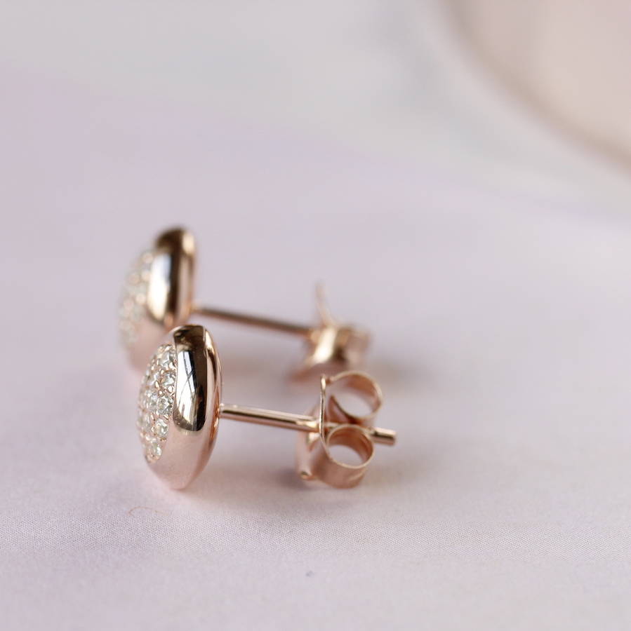 rose gold studs by molly & pearl | notonthehighstreet.com