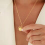 Spinning Disc Necklace With Double Engraving, thumbnail 2 of 9