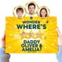 Personalised Dad Photo Gift Book 'Wonder Where’s Dad And Two Children?', thumbnail 1 of 10