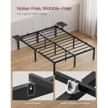 Metal Double Bed Frame With Storage Holder, 5 of 6