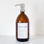 Amber Bottle With White Personalised Label And Silver Pump, thumbnail 7 of 9