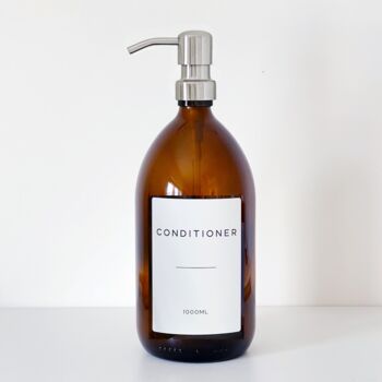 Amber Bottle With White Personalised Label And Silver Pump, 7 of 9