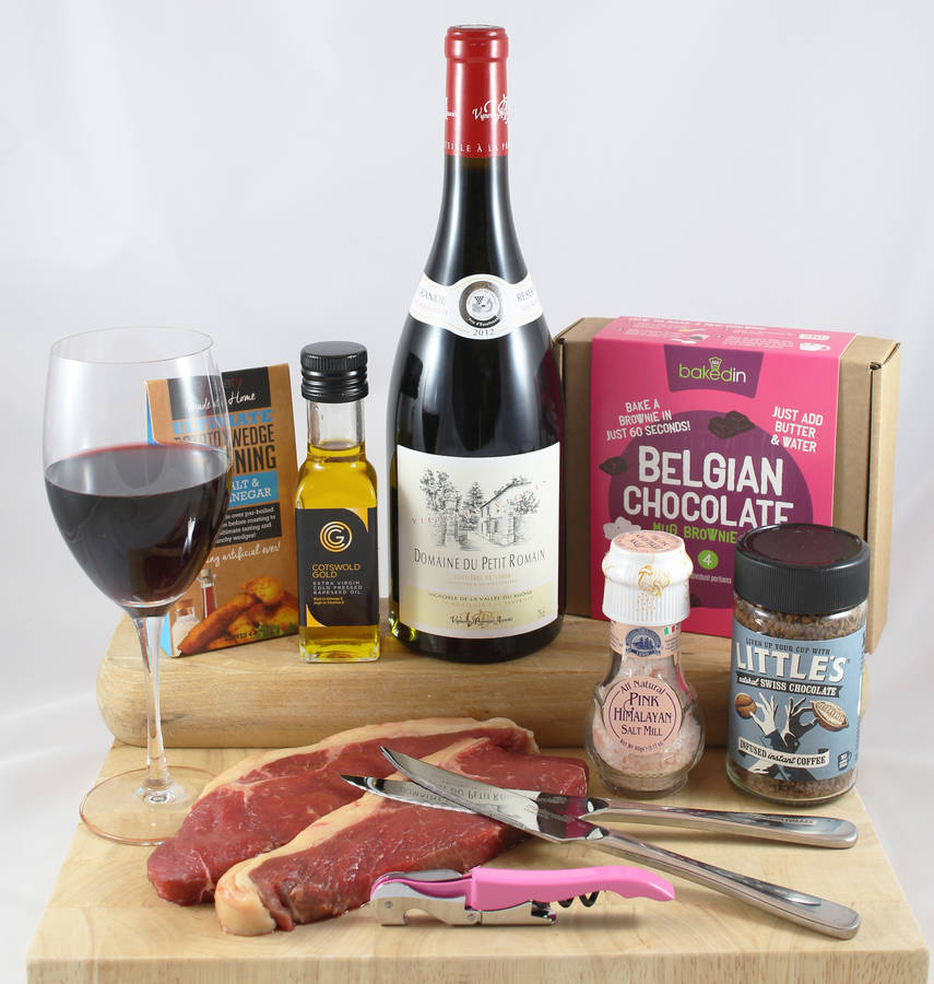 Just For Her Steak And Wine Gift Box By Paul & Kirsty's Perfect Night