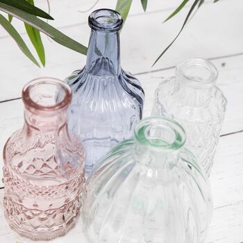 Set Of Four Glass Posy Vases, 2 of 5