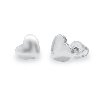 Heartfelt Silver Studs Earrings Gift, 2 of 2