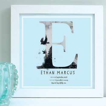 Personalised Dreamy New Baby Framed Print, 2 of 11