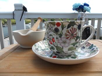 Large Cup And Saucer In Hedgerow Bramble Design, 5 of 12