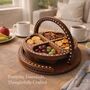 Wooden Four Section Heart Snack Tray With Handle, thumbnail 4 of 7