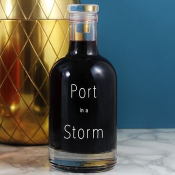 'Port In A Storm' Etched Alcohol Decanter, 2 of 5