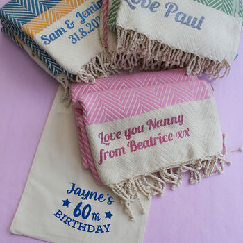 Personalised Handwoven Throw, Sustainable Gift, 4 of 12