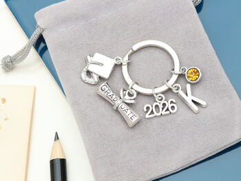 Personalised 2026 Graduation Keyring, Graduation Cap, 10 of 12