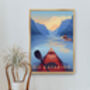 Go Kayaking Travel Poster Art Print, thumbnail 5 of 8