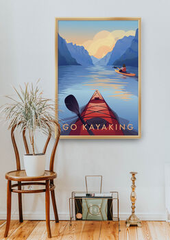 Go Kayaking Travel Poster Art Print, 5 of 8