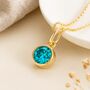 Personalised December Birthstone Necklace In Gold Plated Silver, thumbnail 3 of 12