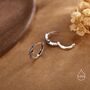 Sterling Silver Octopus Tentacles Huggie Hoop Earrings, thumbnail 7 of 11