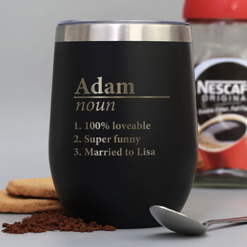 Personalised Name Definition Thermos Insulated Travel Tumbler, 2 of 7