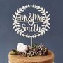 Personalised Laurel Wooden Wedding Cake Topper, thumbnail 6 of 7