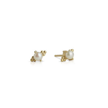 Birthstone Stud Earrings Gold Plated Sterling Silver, 11 of 12