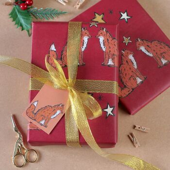 Woodland Fox Christmas Wrapping Paper, 4 of 5