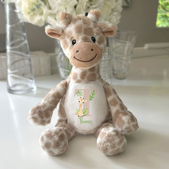 Personalised Alphabet Giraffe Teddy Bear – New Baby, 1st Birthday Gift, 5 of 7