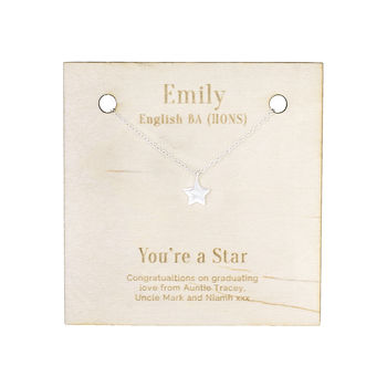 Personalised Graduation 'You're A Star' Necklace, 6 of 10