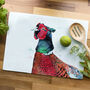 Inky Pheasant Extra Large Glass Worktop Saver, thumbnail 5 of 5