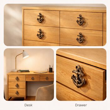 Antique Brass Anchor Drawer Pull, 8 of 9