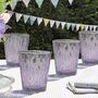 Set Of Four Embossed Heather Tumblers, thumbnail 1 of 6
