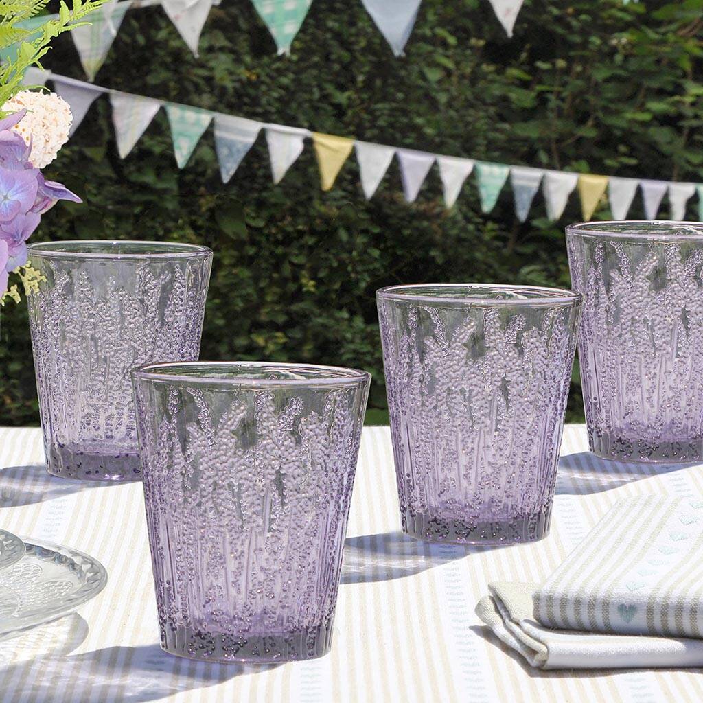 Set Of Four Embossed Heather Tumblers, 1 of 6