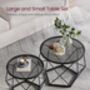 Set Of Two Round Coffee Tables Modern Style Side Tables, thumbnail 4 of 7