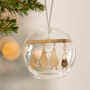 Personalised Penguin Family Glass Dome Bauble, thumbnail 2 of 7