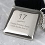 Personalised Birthday Age Silver Square Trinket Box 18th 21st 30th, thumbnail 5 of 6