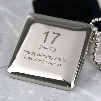 Personalised Birthday Age Silver Square Trinket Box 18th 21st 30th, 5 of 6