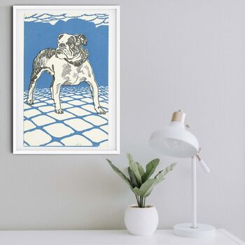 Vintage Bulldog Art Illustration Print, 2 of 6