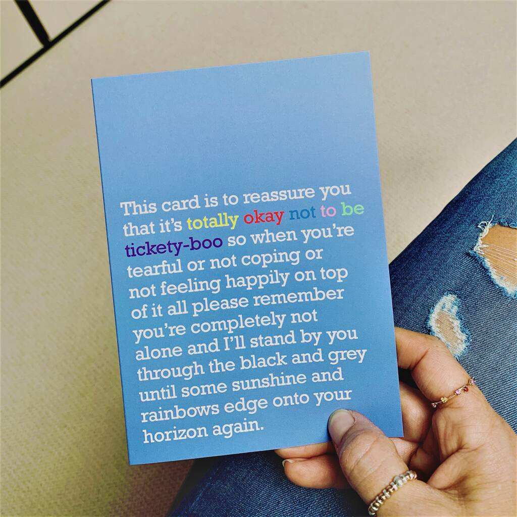 Okay Not To Be Tickety Boo: Supportive Card For Friend