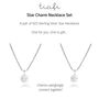 Solid Silver Star Charm Necklace Set, thumbnail 2 of 6