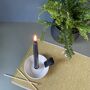 Porcelain And Leather Tapered Candle Holder, thumbnail 5 of 11