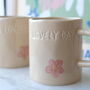 Haley Xl Handmade 'Lovely Day' Ceramic Coffee Mug, thumbnail 4 of 4