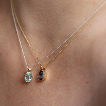 'Powerful' Montana Sapphire And Gold Pendant, 3 of 5