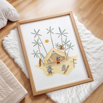 Safari Surf Camp Headquarters Art Print, 3 of 3