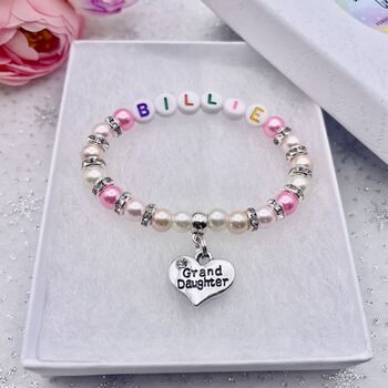 Personalised Granddaughter Bracelet Birthday Gift Keepsake, 8 of 12