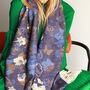 Butterfly Cotton Silky Blend Jacquard Wave Scarf, thumbnail 5 of 10