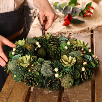 Natural Evergreen Spring Wreath, 5 of 6